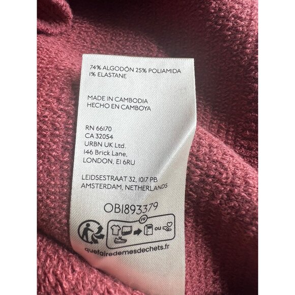 Free People Asymetrical Neck Dolman Long Sleeve Sweater Size Medium - Picture 9 of 11